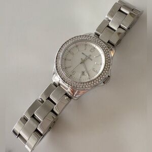 Women’s Michael Kors Madison Silver Rhinestone Face Watch